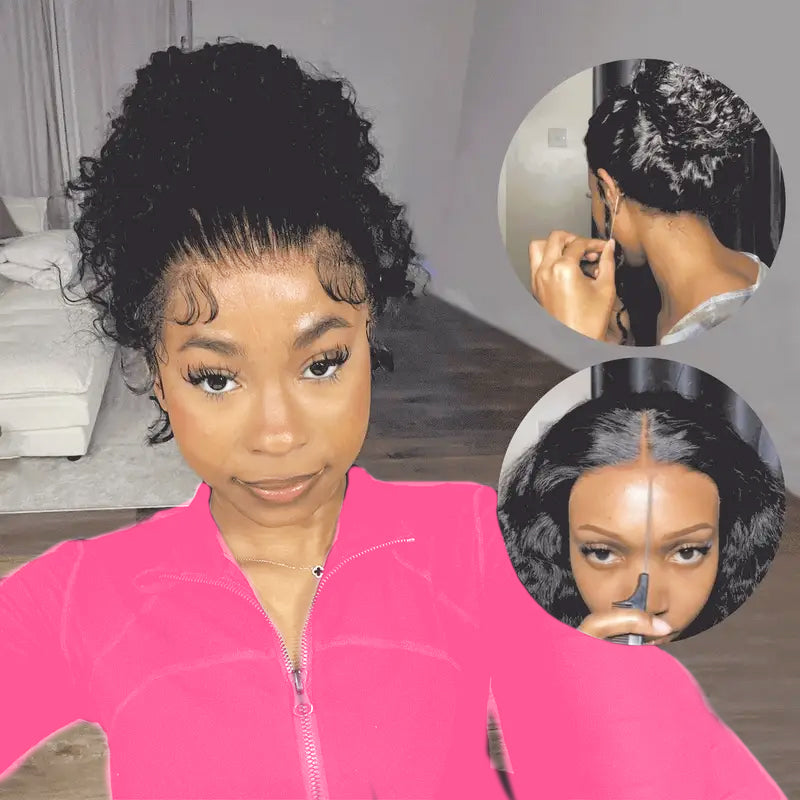 Hairsmarket Water Wave Invisi Strap Snug Fit for 360 Skin Lace Frontal Pre-cut & Pre-bleached Human Hair Wig