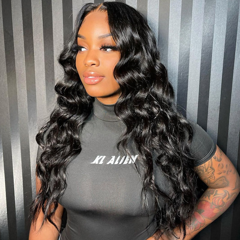 (Bogo Free)Hairsmarket Loose Deep Wave Lace Front Wigs HD Transparent Glueless Human Hair Wigs