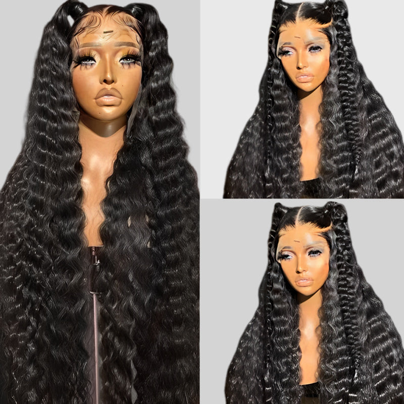 Hairsmarket Loose Deep Wave Wig 13x4 HD Full Lace Frontal Wigs Glueless 100% Human Hair Wigs