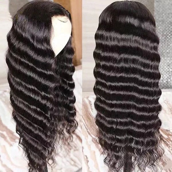 Glueless Wigs Loose Deep Wave Lace Wigs Wear And Go T Part Wig HD Lace Part Human Hair Wigs
