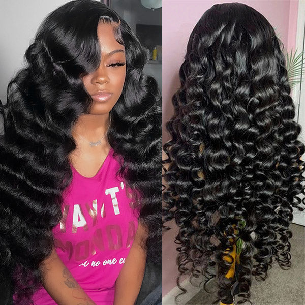 Full Lace Wigs HD Transparent Lace Front Wigs Loose Deep Wave Glueless Human Hair Wigs