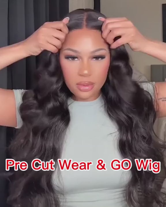 Hairsmarket Body Wave Glueless Wigs 13x4 Lace Front Wig Pre Plucked Hairline Ready To Wear