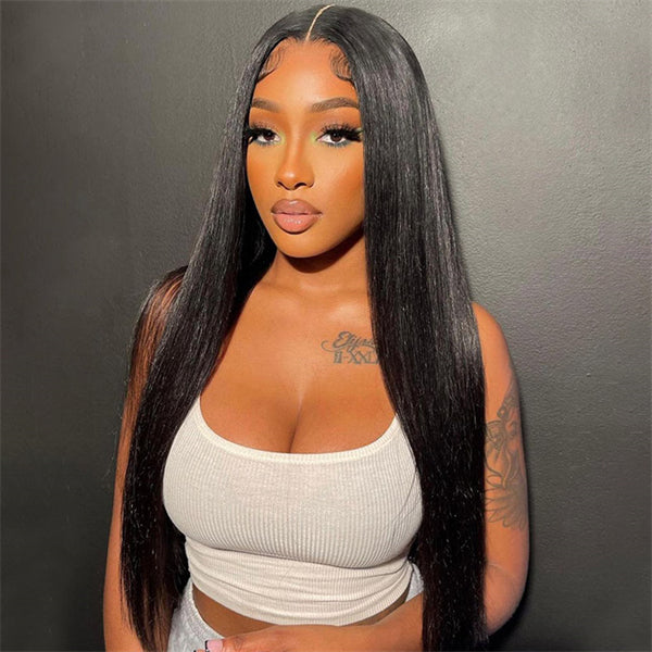 Pre Cut HD Lace Frontal Wigs Straight Hair Wear & Go Glueless Front Wigs Beginner Friendly