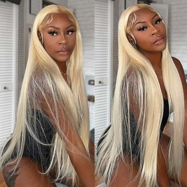 Wear & Go 613 Blonde Wigs Straight Hair 13x4 Lace Front Wigs Pre Cut HD Lace Frontal Wigs