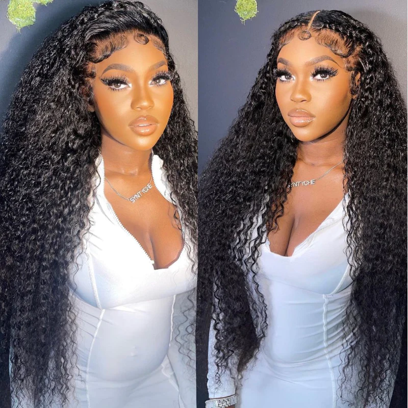 40 Inch Long Wigs Water Wave 13x4 Lace Front Wigs Wet And Wavy Pre Plucked Glueless HD Lace Wigs