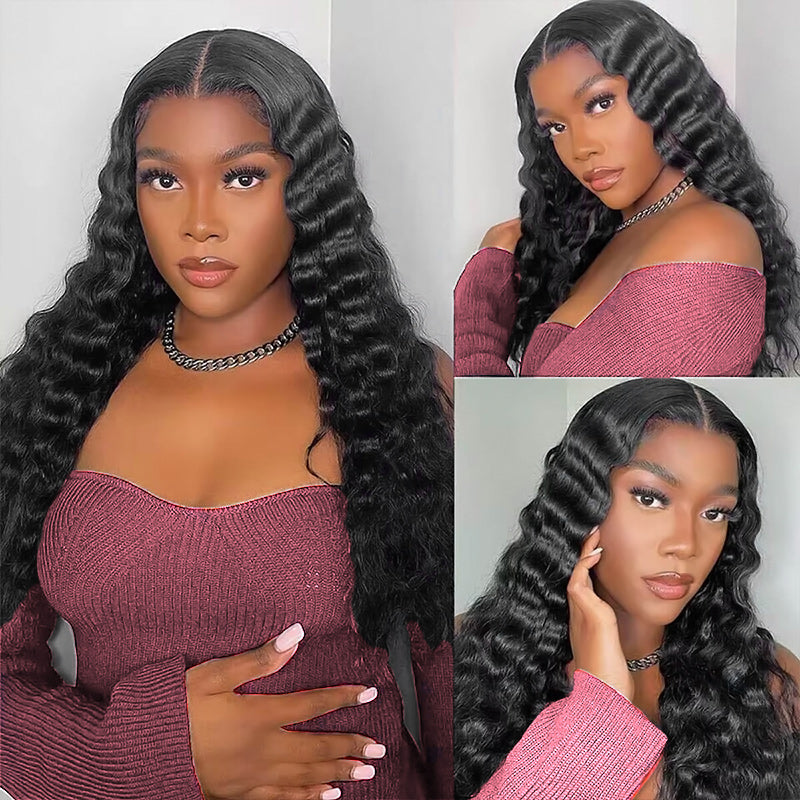 Hairsmarket Loose Deep Wave Wig 13x4 HD Full Lace Frontal Wigs Glueless 100% Human Hair Wigs