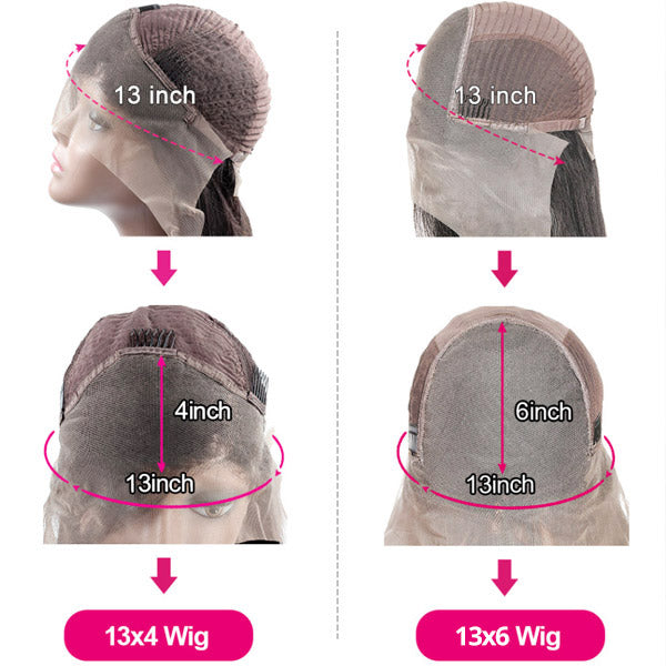 13x4 Lace Front Wig Kinky Curly HD Human Hair Wigs Transparent Lace Wigs