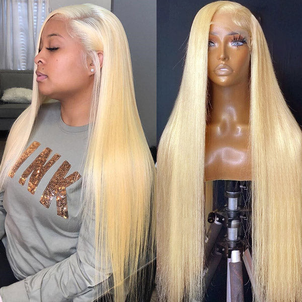 Full Lace 613 Blonde Lace Front Wigs 13x4 Straight Human Hair HD Front Lace Wigs