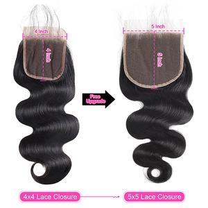 Body Wave 5*5 Lace Closure With Baby Hair 8A Remy Human Hair