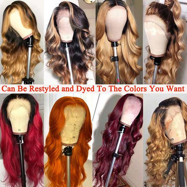 Hairsmarket 13*4 Body Wave Hair Unprocessed Virgin Lace Front Wigs 100% Human Hair Wigs 8-30Inch
