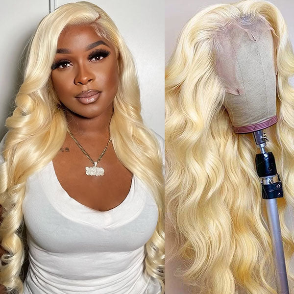 13x6 Blonde Lace Front Wig Body Wave HD Lace Wigs 30 Inch 180%