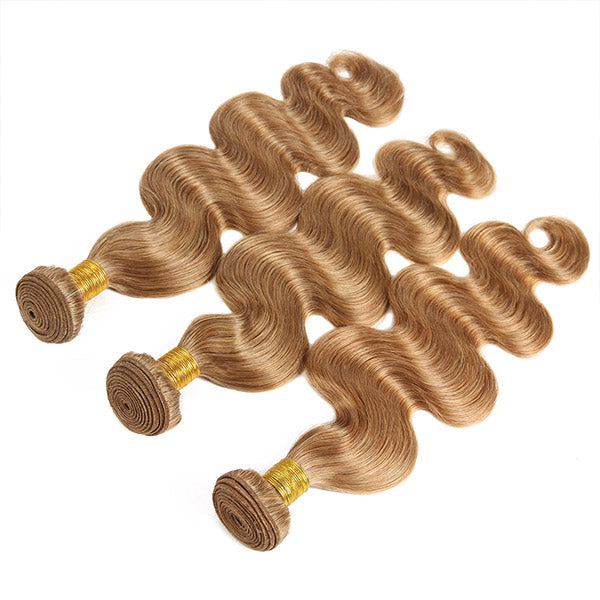 Honey Blonde Body Wave Bundles With Closure