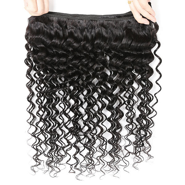 Hairsmarket 8A Ishow Deep Wave Hair Extension Buy 3 Bundles Get 1 FREE Closure 4*4 Lace Cosure