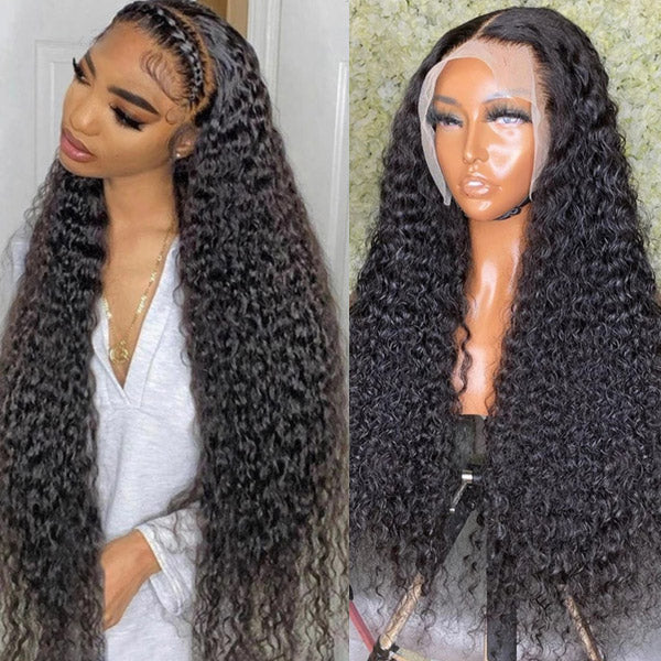 Deep Wave Wig 13x4 Lace Front Wig Undetectable Transparent Lace Frontal Human Hair Lace Wigs