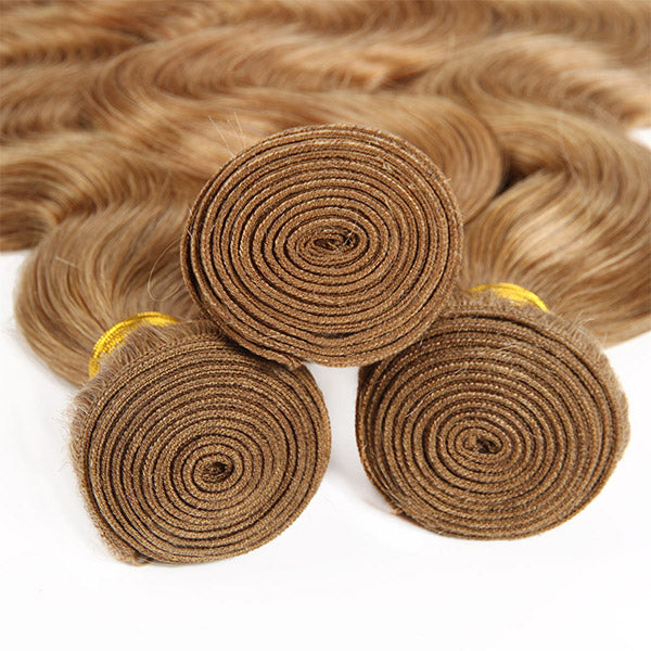 Honey Blonde Body Wave Bundles With Closure