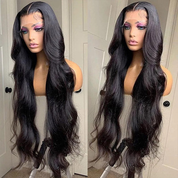 Body Wave Lace Front Wig Undetectable HD Lace Wigs Glueless Human Hair Wigs 180% Density