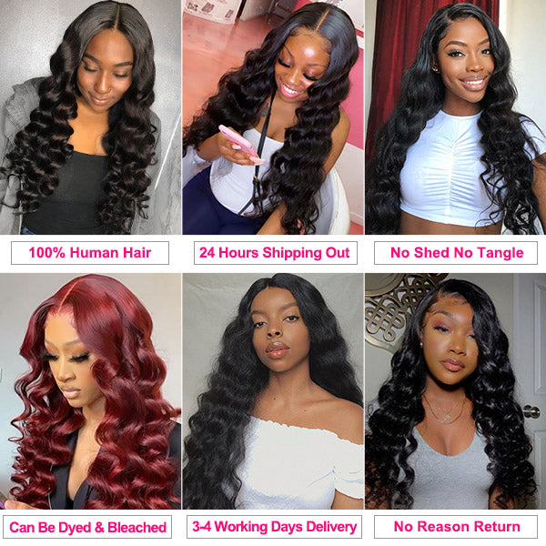 Ishow Hair Peruvian Human Hair Loose Deep Wave 3 Bundles Unprocessed Virgin Hair