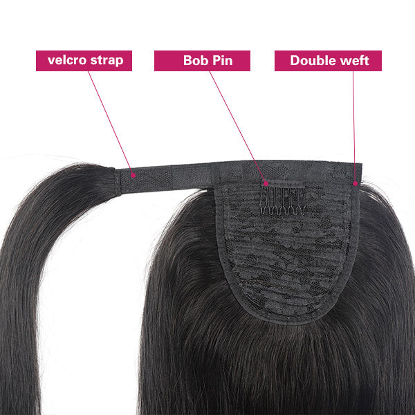Body Wave Drawstring Ponytail Virgin Human Hair Wrap Around Hair Extensions