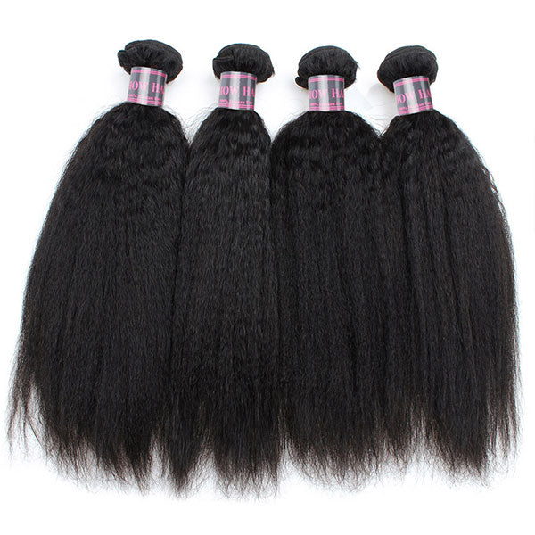 Ishow Brazilian Hair Bundles Unprocessed Kinky Straight Human Hair 4 Pcs/Lot