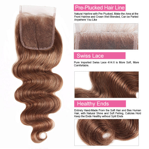Brown Body Wave With Closure