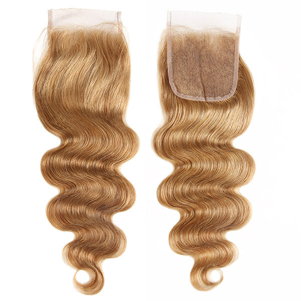 Honey Blonde Body Wave Bundles With Closure