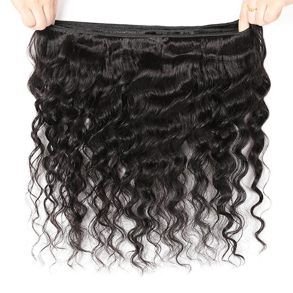 Brazilian Human Hair Loose Deep 3 Bundles With Lace Closure