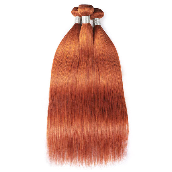 Ginger Color Brazilian Hair Bundles Straight Virgin Hair Bundles