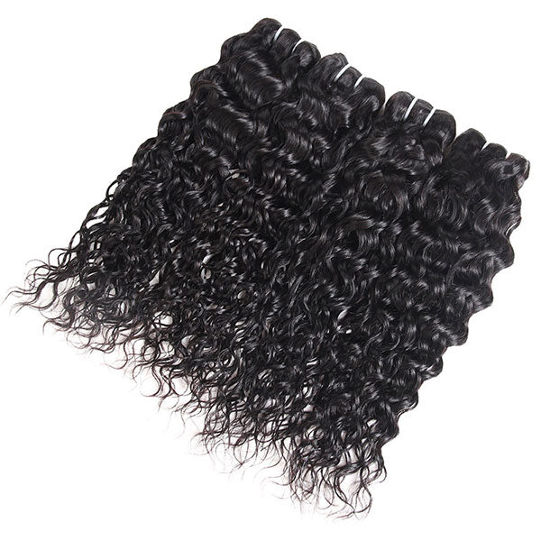 Ishow Malaysian Water Wave 3 Bundles With 4*4 Lace Closure Human Hair