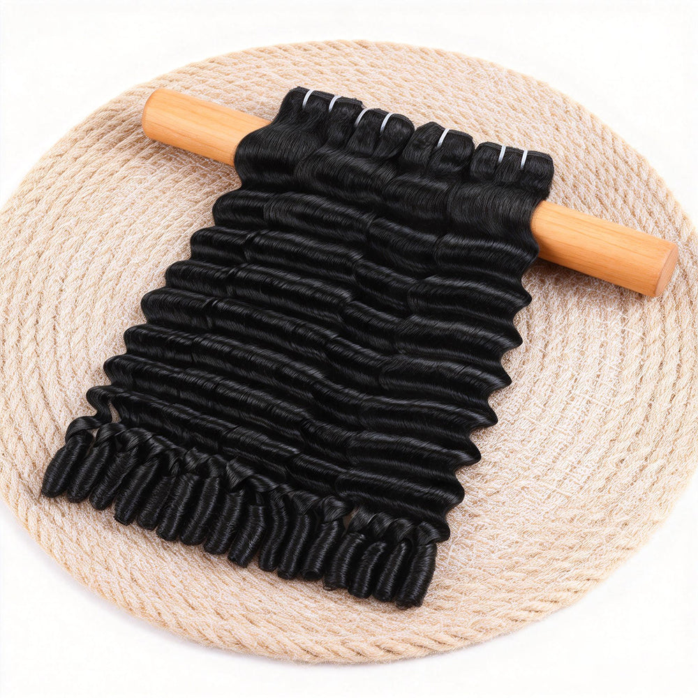 Hairsmarket Burmese Loose Deep Bundles With Spiral Ends 12A Virgin Human Hair Bundles Unprocessed 100% Human Hair Double Weft