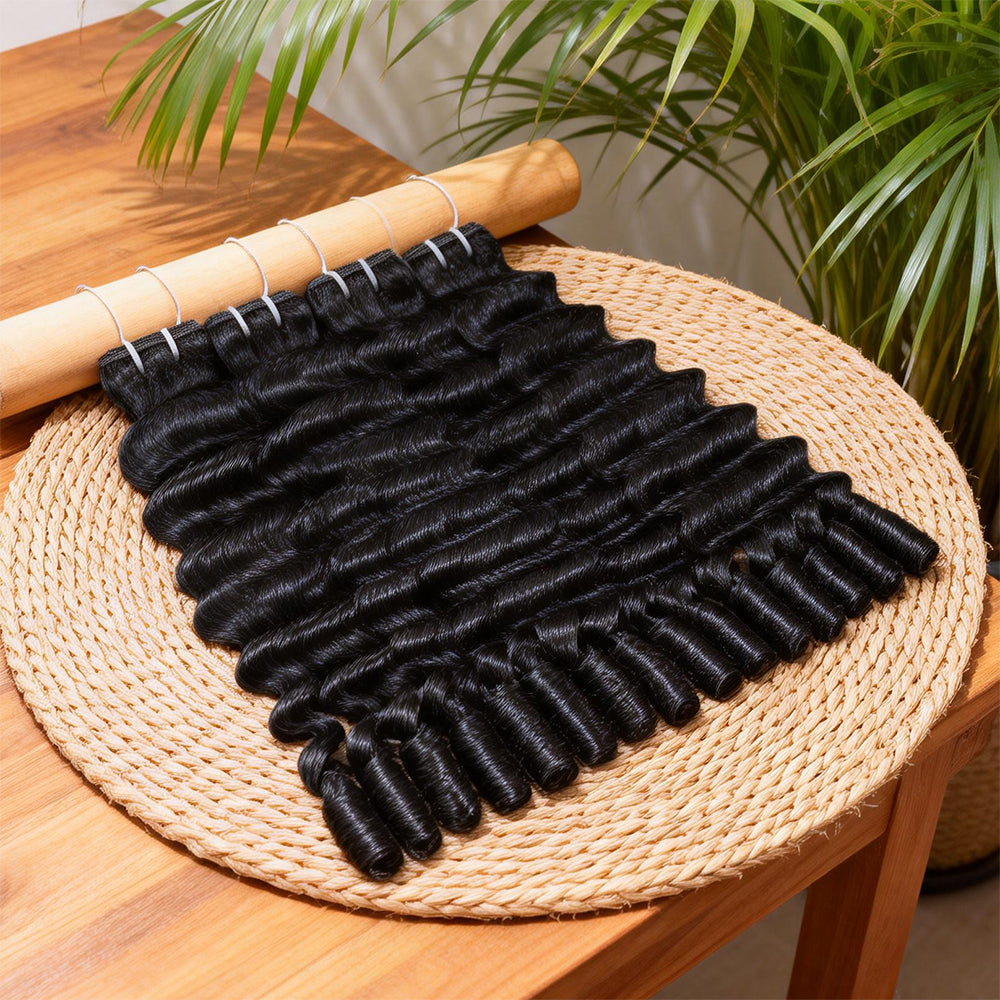 Hairsmarket Burmese Loose Deep Bundles With Spiral Ends 12A Virgin Human Hair Bundles Unprocessed 100% Human Hair Double Weft