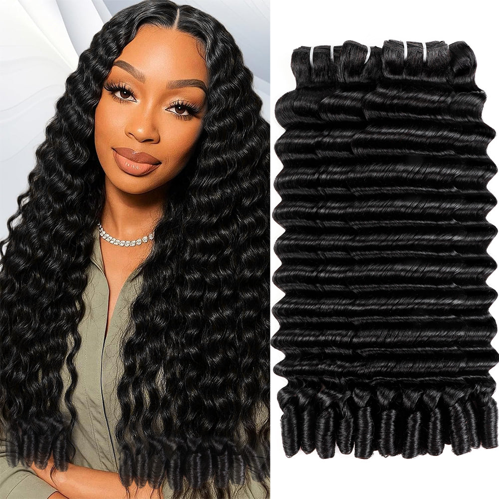 Hairsmarket Burmese Loose Deep Bundles With Spiral Ends 12A Virgin Human Hair Bundles Unprocessed 100% Human Hair Double Weft