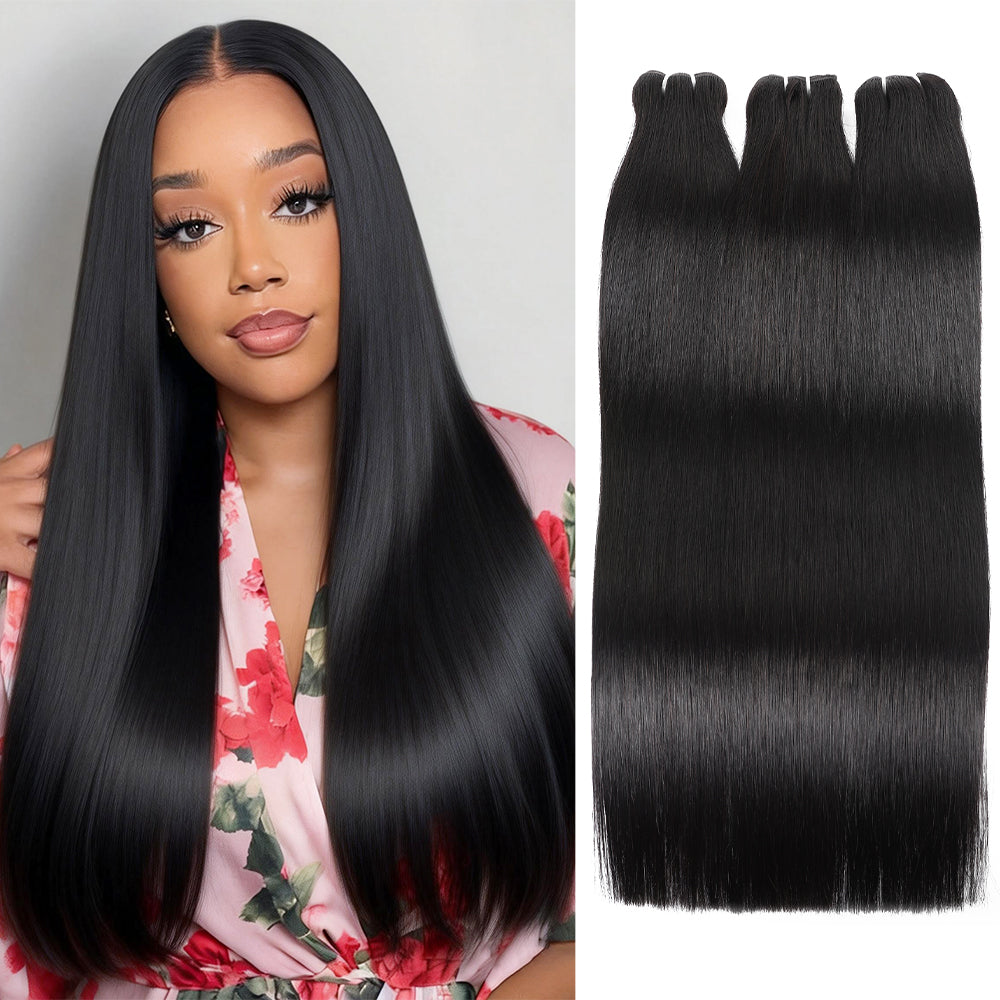 Hairsmarket Brazilian Straight Hair Bundles 12A Unprocessced Virgin 100% Human Hair Extensions 1 Pc/3 Pcs