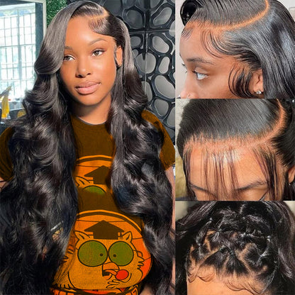 Body Wave Wig 13x4 Lace Front Wigs Glueless Body Wave Transparent Lace Frontal Human Hair Wigs