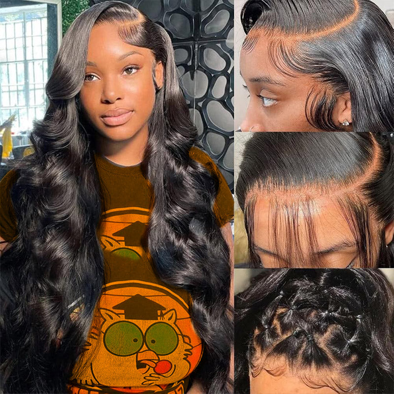 30"=$179 | 13x6 HD Lace Front Human Hair Wigs Pre Plucked Glueless Wig 180% Density