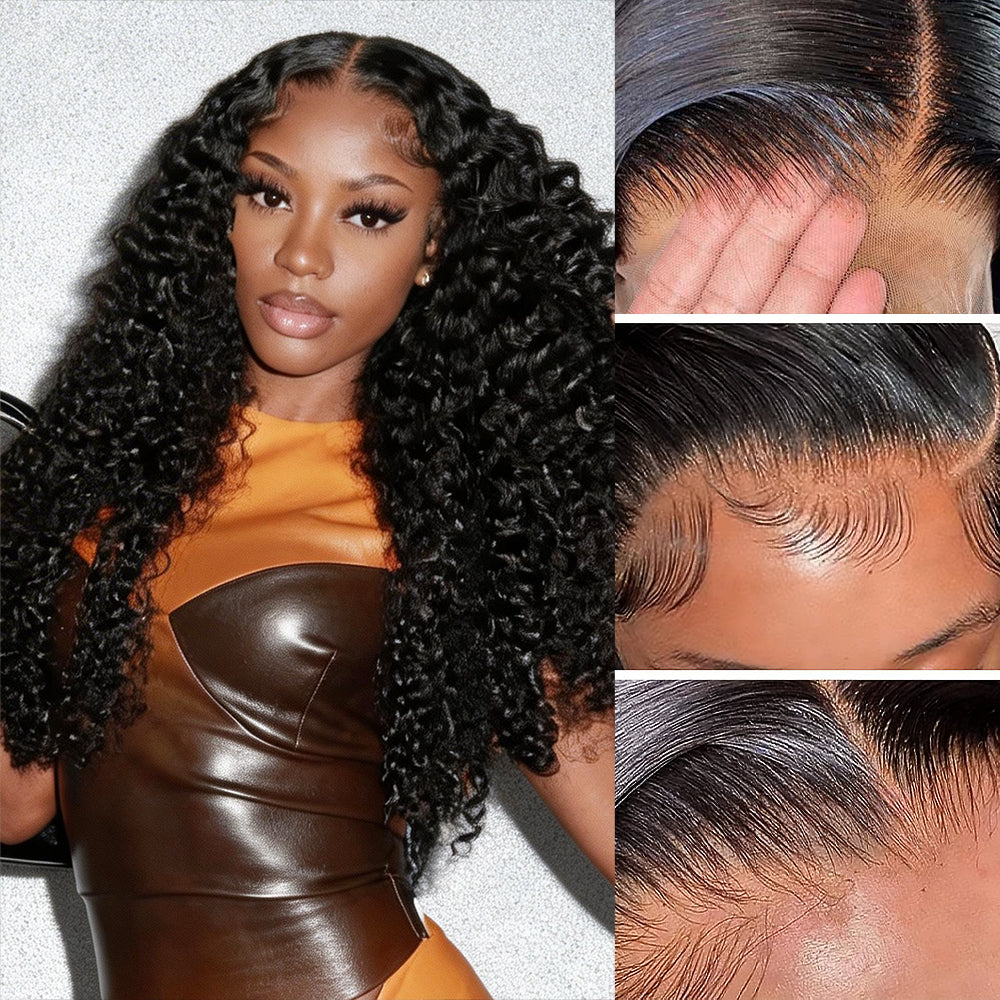 Hairsmarket HD Lace Full Lace Frontal Wig 13x4 Curly Human Hair Wigs Undetectable Lace Pre-Plucked Wigs