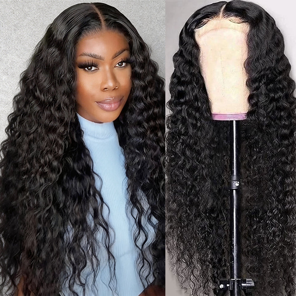 Hairsmarket 13x4 HD Lace Full Lace Frontal Wig Water Wave Human Hair Wigs Undetectable Lace 250% Density