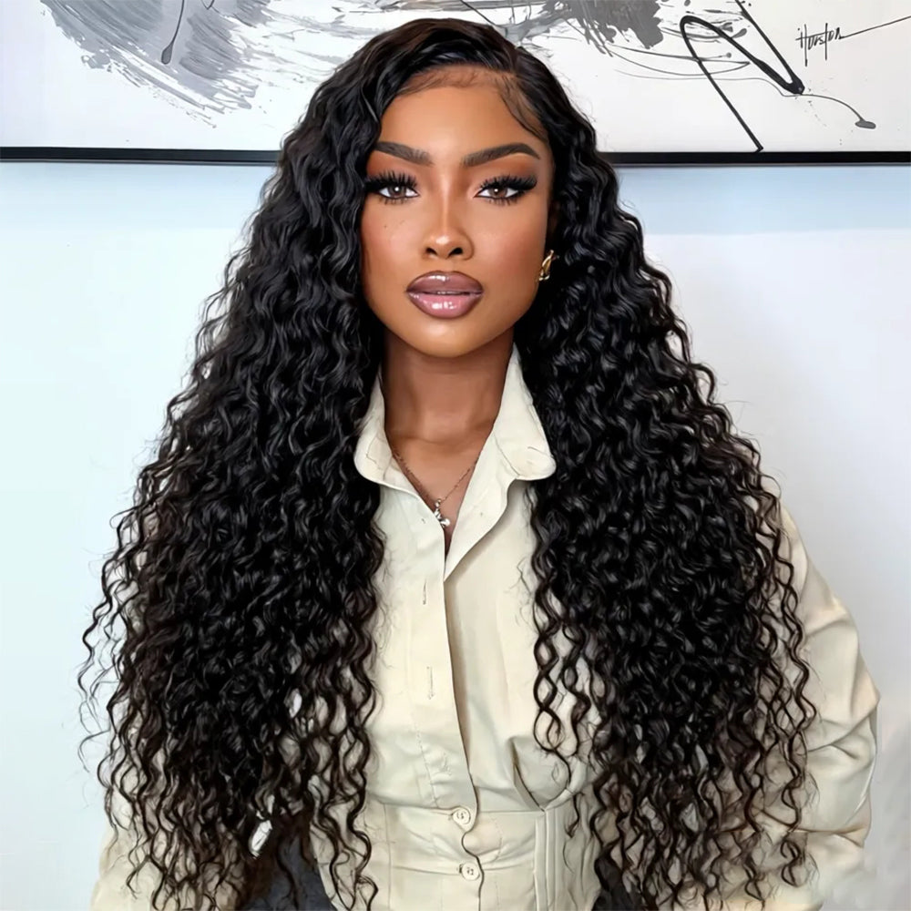 (13x4 Wig 30"180%=$199.99)Deep Wave 13x4 HD Transparent Lace Front Wigs Ready To Wear Glueless Wig 13x6 Lace Front Wigs