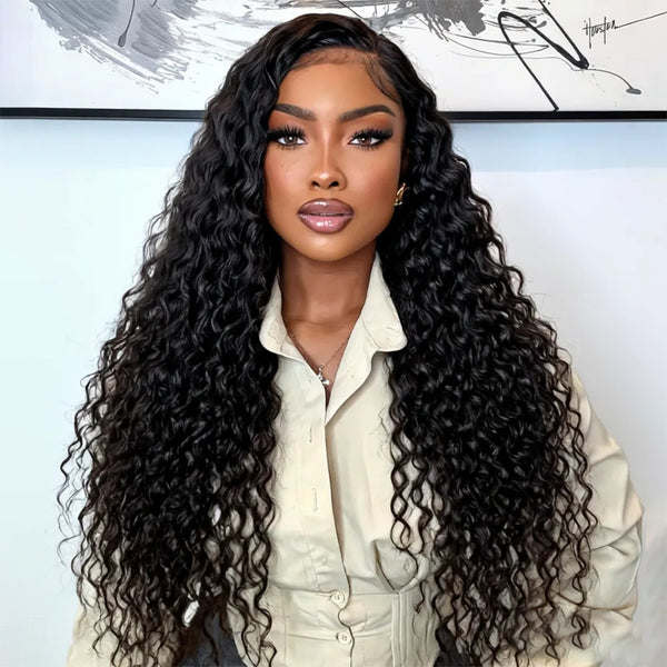 (13x4 Wig 30"180%=$199.99)Deep Wave 13x4 HD Transparent Lace Front Wigs Ready To Wear Glueless Wig 13x6 Lace Front Wigs