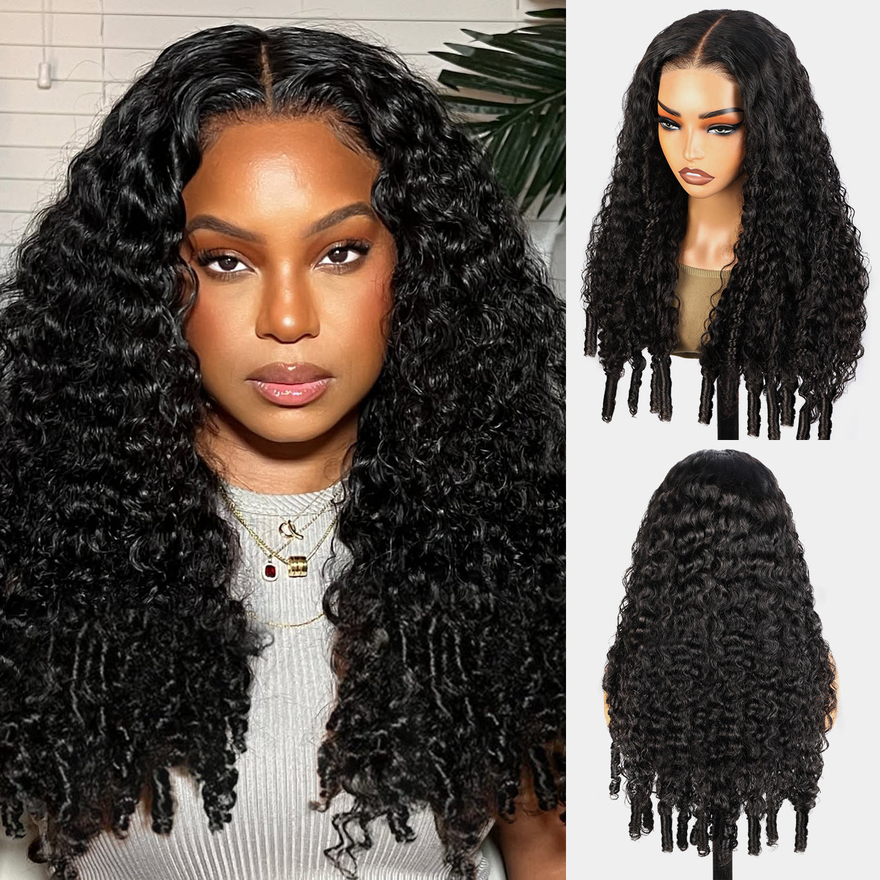 Hairsmarket Burmese Curly Glueless Pre Plucked Wig 13x4 13x6 HD Lace Frontal Human Hair Wigs For Black Woman 250% Density
