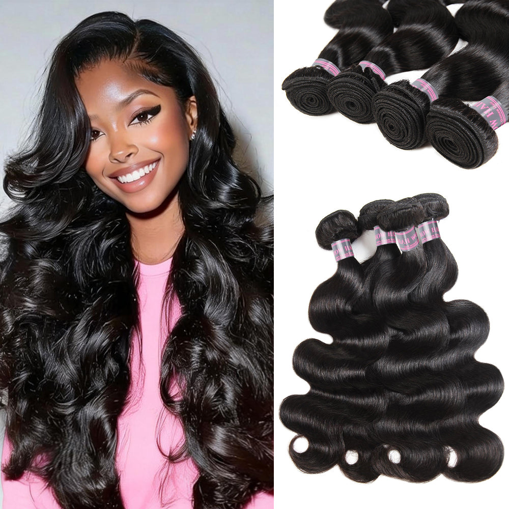 Hairsmarket Peruvian Body Wave Hair Virgin Human Hair 4 Bundles For Sale