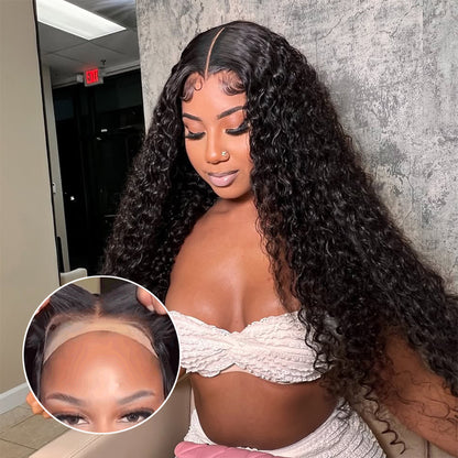 (13x4 Wig 30"180%=$199.99)Deep Wave 13x4 HD Transparent Lace Front Wigs Ready To Wear Glueless Wig 13x6 Lace Front Wigs