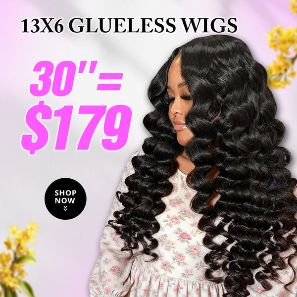 30"=$179 | 13x6 HD Lace Front Human Hair Wigs Pre Plucked Glueless Wig 180% Density