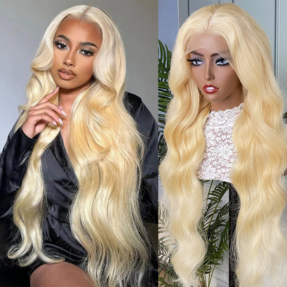Hairsmarket 13x6 613 Blonde Body Wave Lace Front Wig HD Transparent Barbie Hair Style Human Hair Wigs 30 Inch