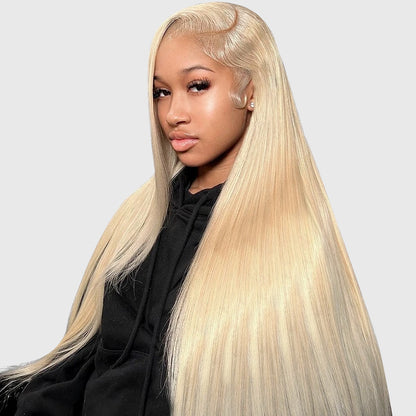 Hairsmarket 613 Blonde 13x6 Lace Front Wigs Straight Human Hair HD Lace Front Wigs Barbie Hair Style 180% Density