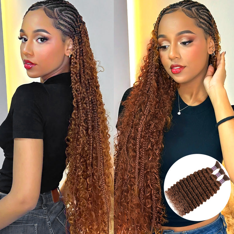 Hairsmarket Human Boho Bulk Braiding Hair Extensions Deep Wave 