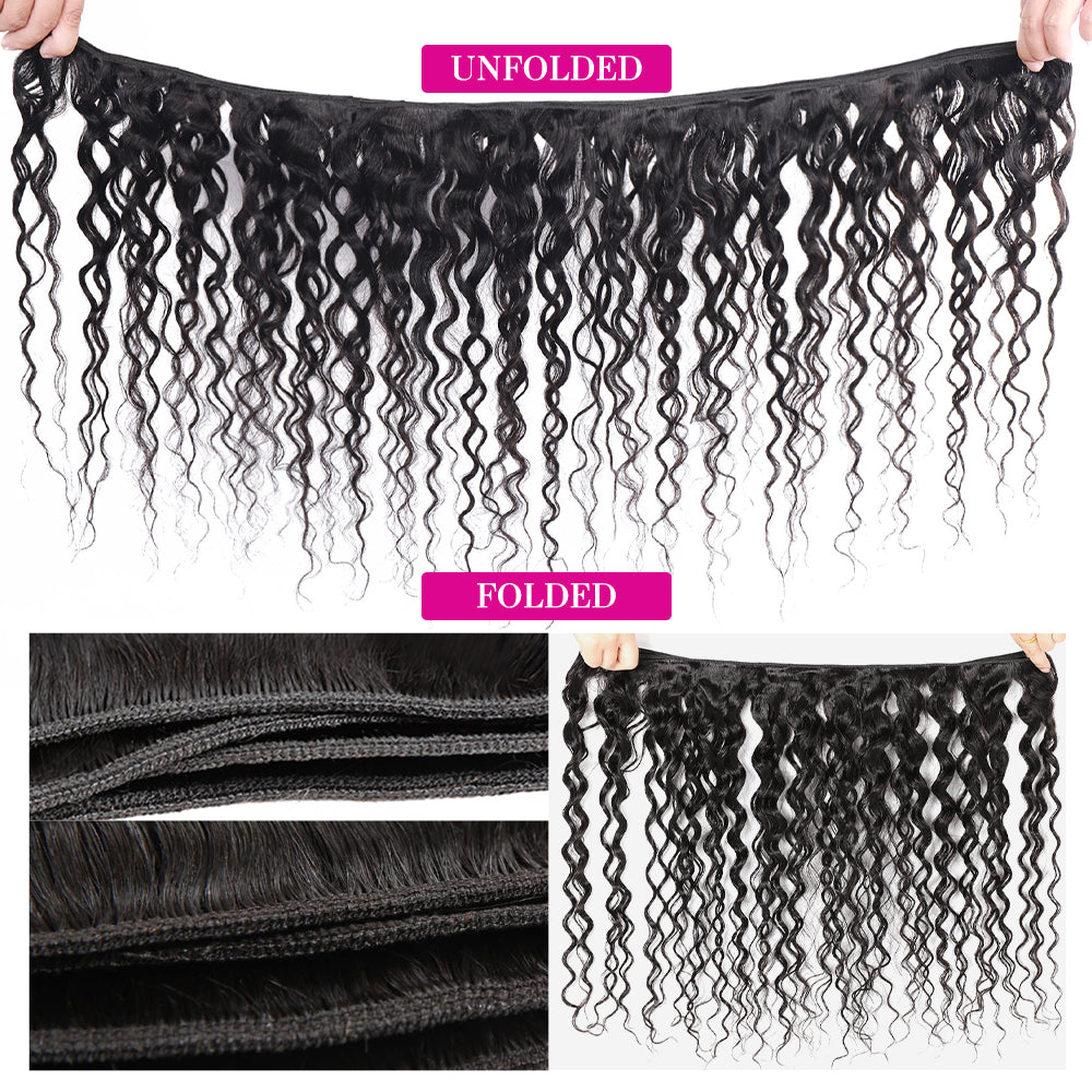 Hairsmarket Water Wave Human Virgin Hair 3 Bundles 100% Human Hair Weave