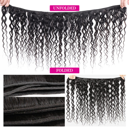 Hairsmarket Water Wave Human Virgin Hair 3 Bundles 100% Human Hair Weave