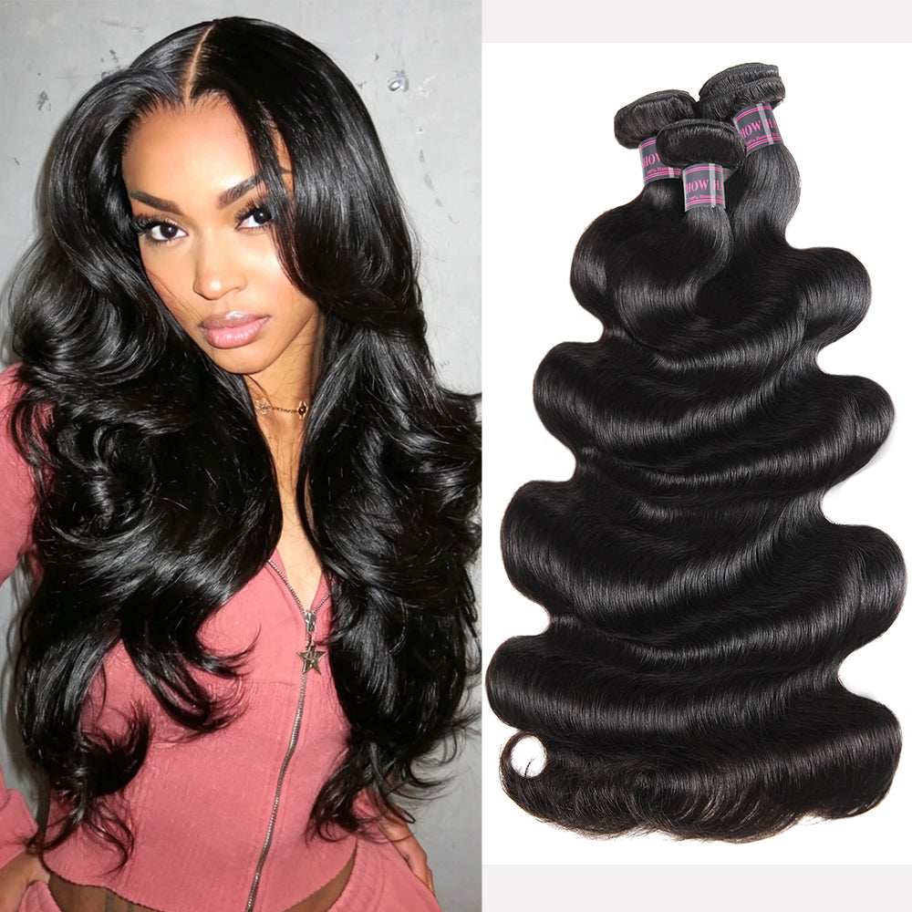 Body Wave Brazilian Hair Human Hair 3 Bundles Double Weft Human Hair Extensions