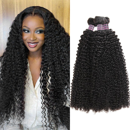 Hairsmarket Curly Hair Bundles Peruvian Hair Kinky Curly Virgin Human Hair Weave 3 Bundles