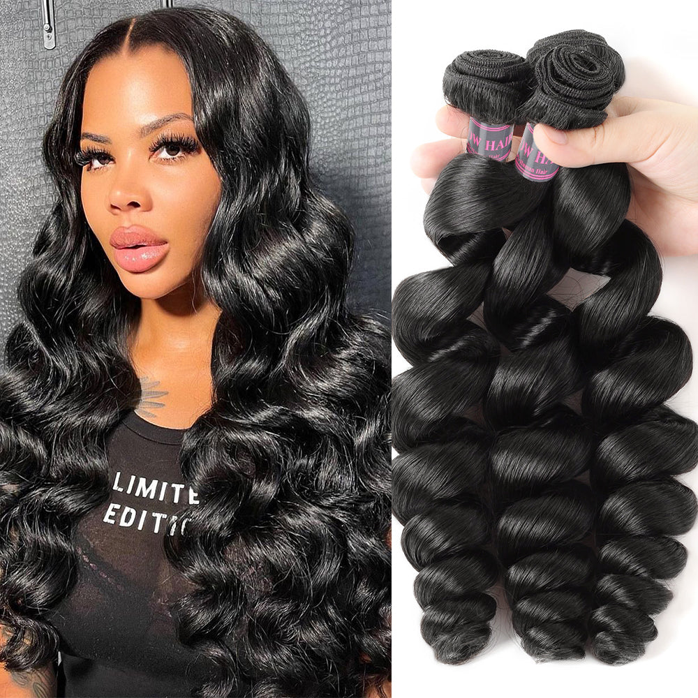 Hairsmarket Loose Wave Bundles Raw Virgin Unprocessed Human Hair Brazilian Human Hair Bundles Extensions 3 Bundles